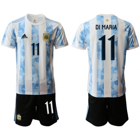 Argentina Fotbollströjor Di Maria 11 Barn Hemma tröja 2020 Kortärmad